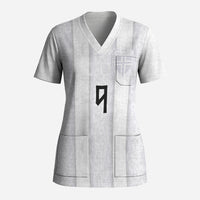 Custom Norway Football Scrub Top Norge Viking Ornament Whiteout