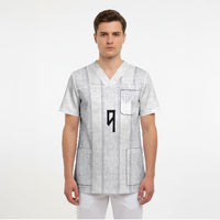 Custom Norway Football Scrub Top Norge Viking Ornament Whiteout