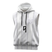 Custom Norway Football Sleeveless Hoodie Norge Viking Ornament Whiteout