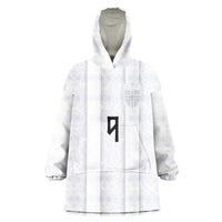 Custom Norway Football Wearable Blanket Hoodie Norge Viking Ornament Whiteout