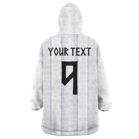 Custom Norway Football Wearable Blanket Hoodie Norge Viking Ornament Whiteout