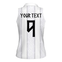 Custom Norway Football Women Sleeveless Polo Shirt Norge Viking Ornament Whiteout