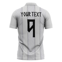 Custom Norway Football Zipper Polo Shirt Norge Viking Ornament Whiteout