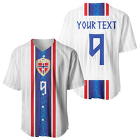 Custom Norway Football Baseball Jersey Norge Viking Ornament Vertical Stripe Sporty Style