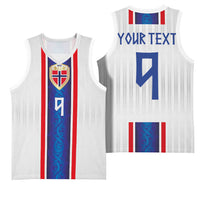 Custom Norway Football Basketball Jersey Norge Viking Ornament Vertical Stripe Sporty Style