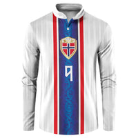 Custom Norway Football Button Sweatshirt Norge Viking Ornament Vertical Stripe Sporty Style