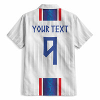Custom Norway Football Hawaiian Shirt Norge Viking Ornament Vertical Stripe Sporty Style