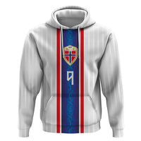 Custom Norway Football Hoodie Norge Viking Ornament Vertical Stripe Sporty Style