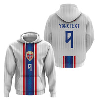Custom Norway Football Hoodie Norge Viking Ornament Vertical Stripe Sporty Style