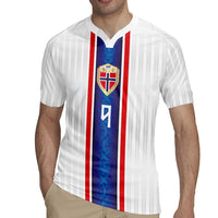Custom Norway Football Rugby Jersey Norge Viking Ornament Vertical Stripe Sporty Style