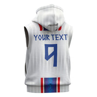 Custom Norway Football Sleeveless Hoodie Norge Viking Ornament Vertical Stripe Sporty Style