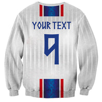 Custom Norway Football Sweatshirt Norge Viking Ornament Vertical Stripe Sporty Style