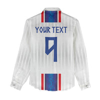 Custom Norway Football Women Casual Shirt Norge Viking Ornament Vertical Stripe Sporty Style
