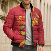 Custom Spain Football Bomber Puffer Jacket World Champions and Kings of Europe