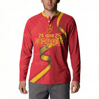 Custom Spain Football Button Sweatshirt World Champions and Kings of Europe