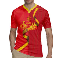 Custom Spain Football Rugby Jersey World Champions and Kings of Europe