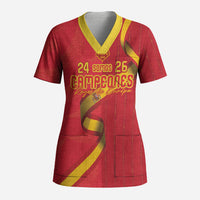 Custom Spain Football Scrub Top World Champions and Kings of Europe