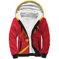 Custom Spain Football Sherpa Hoodie World Champions and Kings of Europe