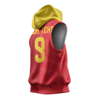 Custom Spain Football Sleeveless Hoodie World Champions and Kings of Europe