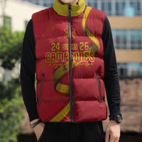 Custom Spain Football Sleeveless Puffer Jacket World Champions and Kings of Europe