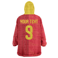 Custom Spain Football Wearable Blanket Hoodie World Champions and Kings of Europe