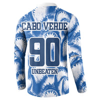 Cape Verde Football Button Sweatshirt Blue Sharks - Unbeaten in 90 Minutes