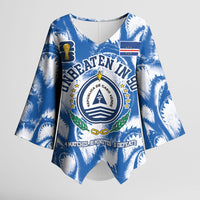 Cape Verde Football Kimono Sleeve Blouse Blue Sharks - Unbeaten in 90 Minutes