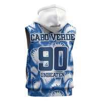 Cape Verde Football Sleeveless Hoodie Blue Sharks - Unbeaten in 90 Minutes