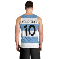 Custom Argentina Rugby 2024 Men Tank Top Vamos Los Pumas with Jaguar and Floral Pattern - Wonder Print Shop