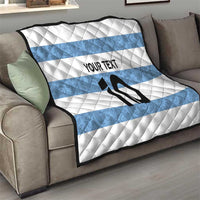 Custom Argentina Rugby 2024 Quilt Vamos Los Pumas with Jaguar and Floral Pattern - Wonder Print Shop