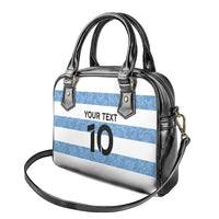 Custom Argentina Rugby 2024 Shoulder Handbag Vamos Los Pumas with Jaguar and Floral Pattern