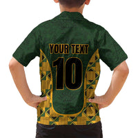 Custom South Africa Rugby 2024 Family Matching Summer Maxi Dress and Hawaiian Shirt Go Champion Springboks and Kente Pattern - Wonder Print Shop