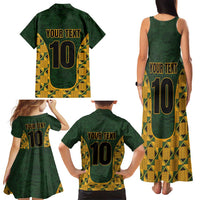 Custom South Africa Rugby 2024 Family Matching Tank Maxi Dress and Hawaiian Shirt Go Champion Springboks and Kente Pattern - Wonder Print Shop