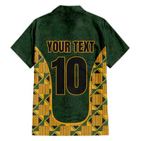 Custom South Africa Rugby 2024 Hawaiian Shirt Go Champion Springboks and Kente Pattern - Wonder Print Shop