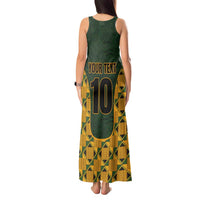 Custom South Africa Rugby 2024 Tank Maxi Dress Go Champion Springboks and Kente Pattern - Wonder Print Shop
