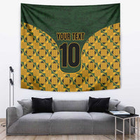 Custom South Africa Rugby 2024 Tapestry Go Champion Springboks and Kente Pattern - Wonder Print Shop