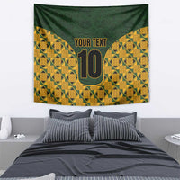 Custom South Africa Rugby 2024 Tapestry Go Champion Springboks and Kente Pattern - Wonder Print Shop