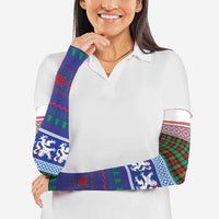 Scottish Christmas Arm Sleeves Xmas Royal Lions and Tartan - Wonder Print Shop
