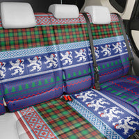 Scottish Christmas Back Car Seat Cover Xmas Royal Lions and Tartan - Wonder Print Shop