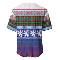 Scottish Christmas Baseball Jersey Xmas Royal Lions and Tartan - Wonder Print Shop