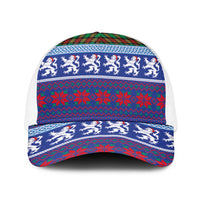 Scottish Christmas Baseball Net Cap Xmas Royal Lions and Tartan - Wonder Print Shop