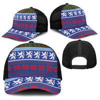Scottish Christmas Baseball Net Cap Xmas Royal Lions and Tartan - Wonder Print Shop