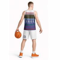 Scottish Christmas Basketball Jersey Xmas Royal Lions and Tartan - Wonder Print Shop