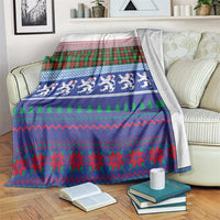 Scottish Christmas Blanket Xmas Royal Lions and Tartan - Wonder Print Shop