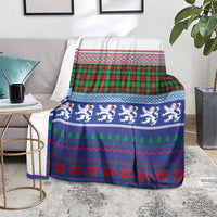 Scottish Christmas Blanket Xmas Royal Lions and Tartan - Wonder Print Shop