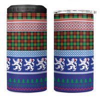 Scottish Christmas 4 in 1 Can Cooler Tumbler Xmas Royal Lions and Tartan - Wonder Print Shop
