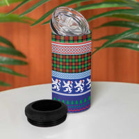Scottish Christmas 4 in 1 Can Cooler Tumbler Xmas Royal Lions and Tartan - Wonder Print Shop