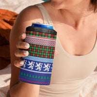Scottish Christmas 4 in 1 Can Cooler Tumbler Xmas Royal Lions and Tartan - Wonder Print Shop
