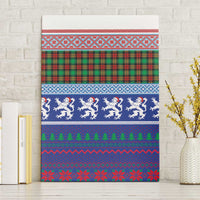 Scottish Christmas Canvas Wall Art Xmas Royal Lions and Tartan - Wonder Print Shop