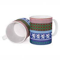 Scottish Christmas Ceramic Mug Xmas Royal Lions and Tartan - Wonder Print Shop